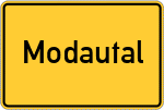 Place name sign Modautal