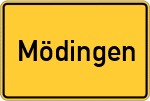 Place name sign Mödingen