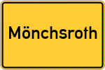 Place name sign Mönchsroth
