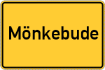 Place name sign Mönkebude
