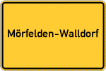 Place name sign Mörfelden-Walldorf