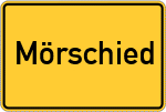 Place name sign Mörschied