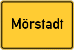 Place name sign Mörstadt