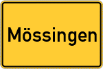 Place name sign Mössingen