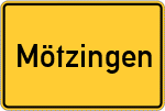 Place name sign Mötzingen