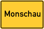Place name sign Monschau