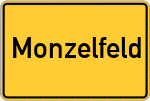 Place name sign Monzelfeld