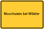 Place name sign Moorhusen bei Wilster