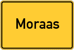 Place name sign Moraas