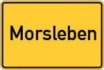 Place name sign Morsleben