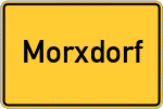 Place name sign Morxdorf