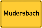 Place name sign Mudersbach, Sieg