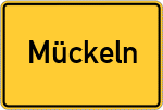Place name sign Mückeln