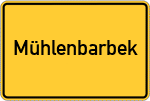 Place name sign Mühlenbarbek