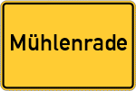 Place name sign Mühlenrade