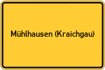 Place name sign Mühlhausen (Kraichgau)