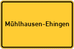 Place name sign Mühlhausen-Ehingen