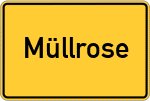 Place name sign Müllrose