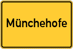 Place name sign Münchehofe, Mark