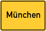Place name sign München