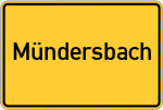 Place name sign Mündersbach