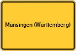 Place name sign Münsingen (Württemberg)