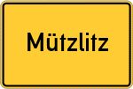 Place name sign Mützlitz