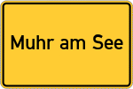 Place name sign Muhr am See
