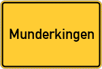 Place name sign Munderkingen
