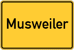 Place name sign Musweiler