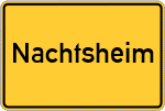 Place name sign Nachtsheim