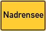 Place name sign Nadrensee