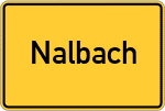 Place name sign Nalbach