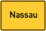 Place name sign Nassau, Lahn