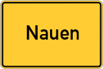 Place name sign Nauen, Havelland
