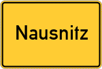 Place name sign Nausnitz