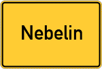 Place name sign Nebelin
