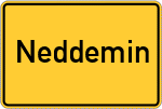 Place name sign Neddemin