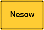 Place name sign Nesow