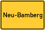 Place name sign Neu-Bamberg