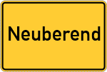 Place name sign Neuberend
