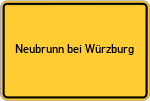 Place name sign Neubrunn bei Würzburg