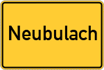 Place name sign Neubulach
