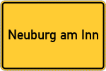 Place name sign Neuburg am Inn