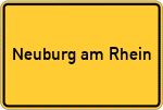 Place name sign Neuburg am Rhein