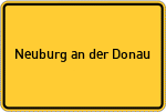 Place name sign Neuburg an der Donau