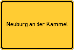 Place name sign Neuburg an der Kammel