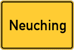 Place name sign Neuching