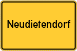 Place name sign Neudietendorf