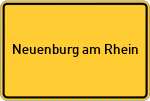 Place name sign Neuenburg am Rhein